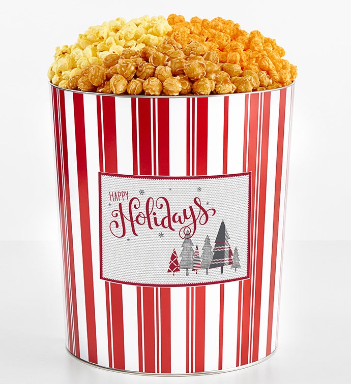 Tins With Pop® 3.5 Gallon Happy Holiday Plaid Trees 3 Flavor