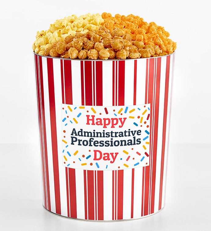 Tins With Pop® Happy Administrative Professionals Day Confetti 3.5 Gallon Tin