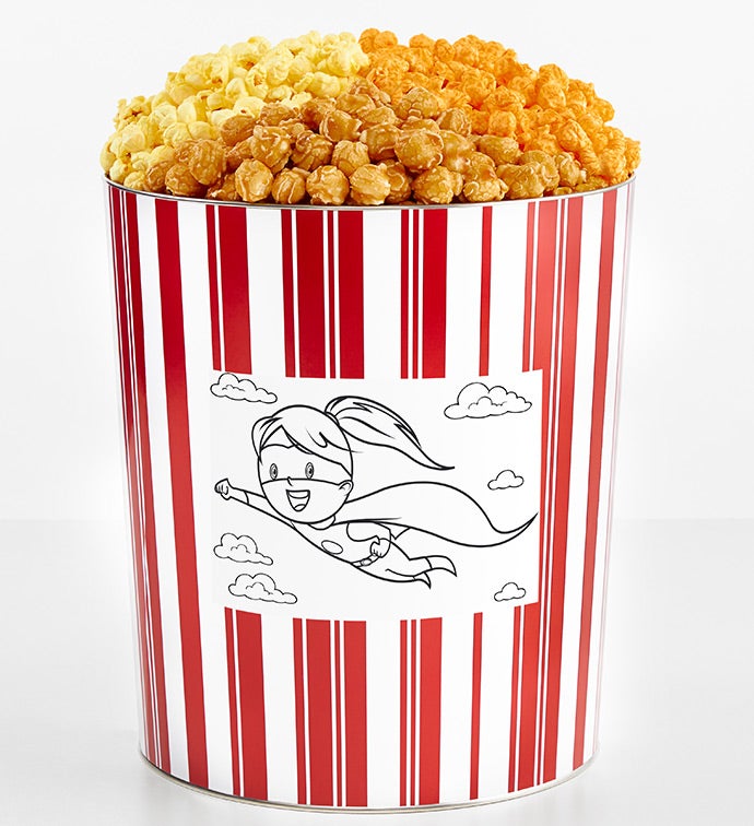 Tins With Pop® 3.5 Gallon Superhero Girl  3 Flavor