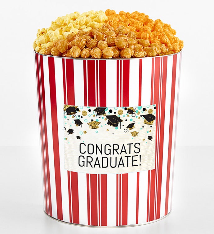 Tins With Pop 3.5 Gallon&amp;reg; Congrats Graduate Caps