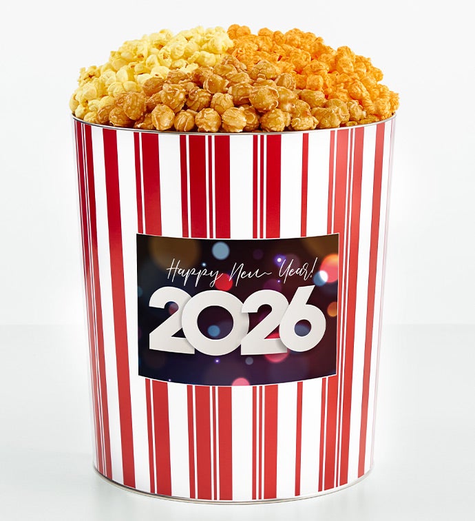 Tins With Pop® 3.5 Gallon Happy New Year 2026 3 Flavor