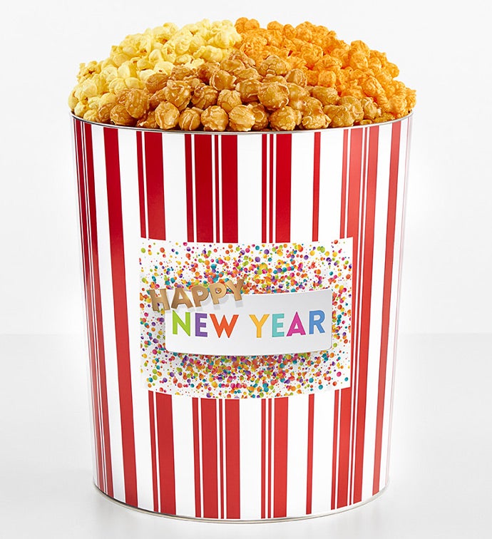 Tins With Pop® 3.5 Gallon Happy New Year Party Confetti 3 Flavor