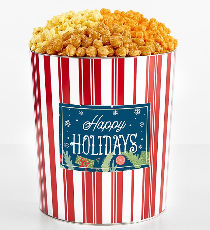 Tins With Pop® 3.5 Gallon Happy Holidays Presents 3 Flavor
