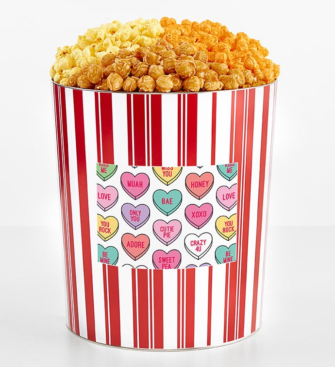 Tins With Pop® 3.5 Gallon Conversation Hearts 3 Flavor