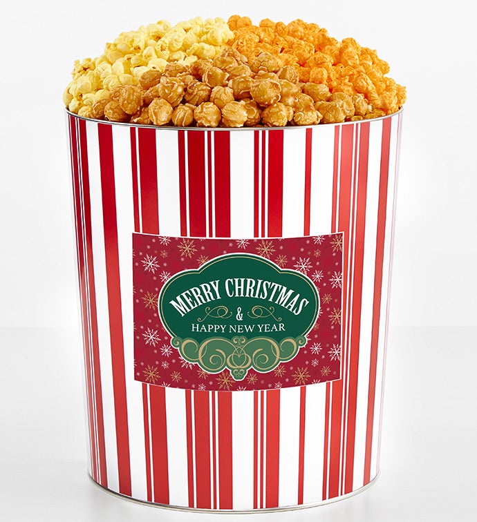Tins With Pop® 3.5 Gallon Merry Christmas & Happy New Year 3 Flavor