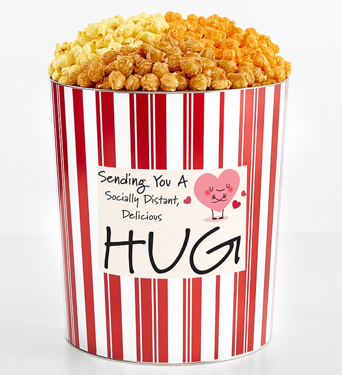Tins With Pop® 3.5 Gallon Socially Distant Hug   Heart 3 Flavor