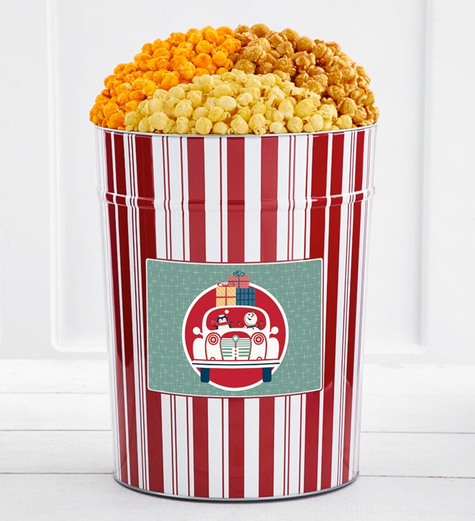 Tins With Pop® 4 Gallon Holiday Snowman And Penguin
