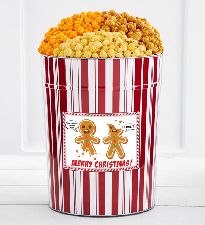 Tins With Pop® 4 Gallon Gingerbread Men Merry Xmas