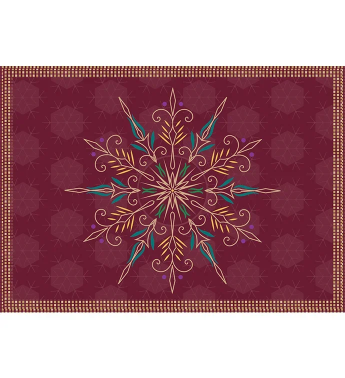Tins With Pop® 3.5 Gallon Gold Snowflake - Maroon