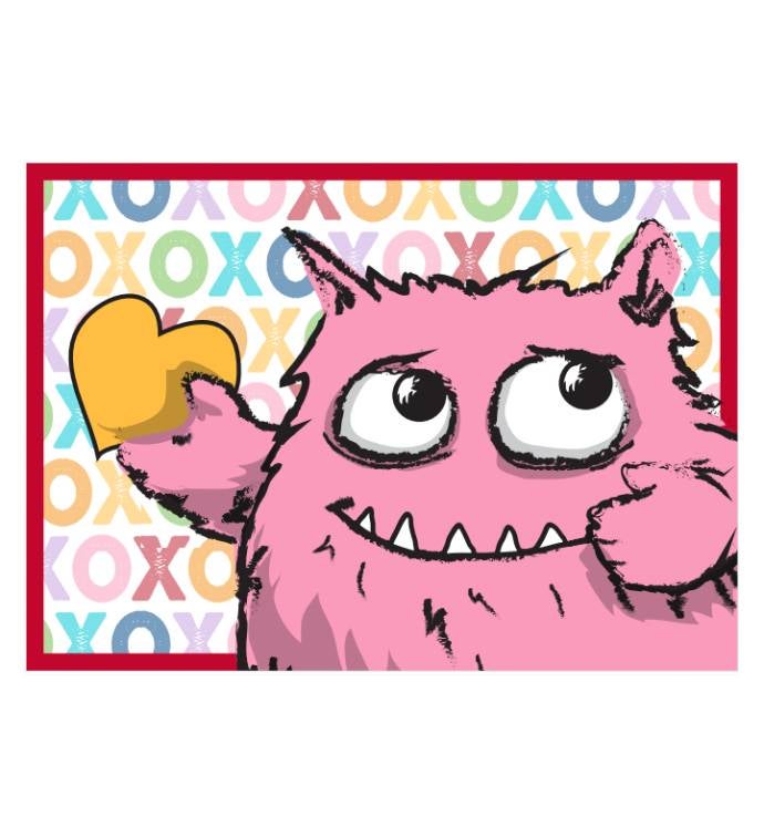 Cards With Pop® Pink Love Monster