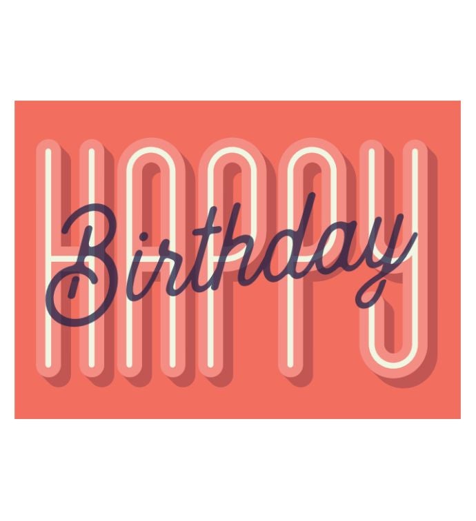 Tins With Pop&reg; Happy Birthday Retro Font