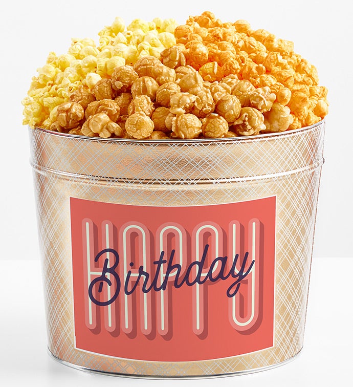 Tins With Pop® Happy Birthday Retro Font